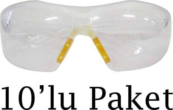 Brio Gözlük İş Güvenlik İçin Şeffaf 10'lu Paket - Image 1