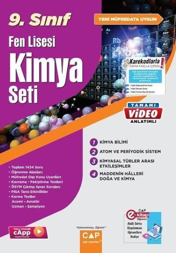 9.Sınıf Fen Lisesi Kimya Seti - Çap Yayınları - Image 1