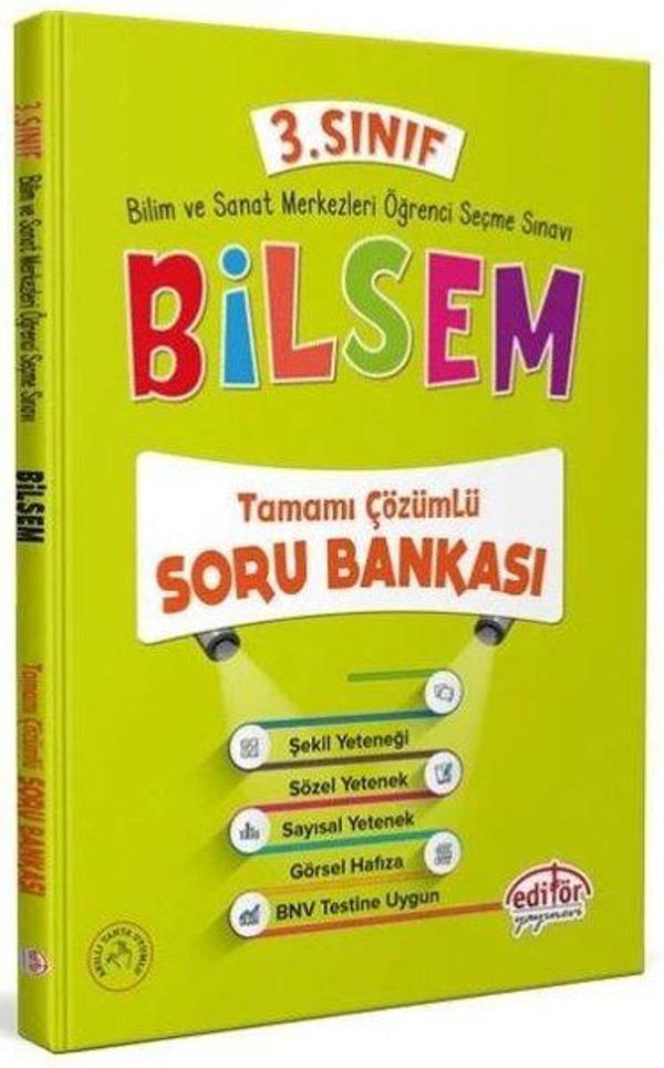 3.Sınıf Bilsem Tamamı Çözümlü Soru Bankası - Editör - Image 1