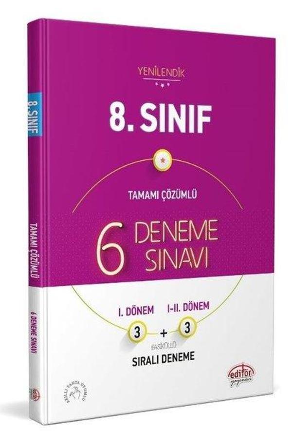 8.Sınıf Tamamı Çözümlü 6 Deneme - Editör - Image 1