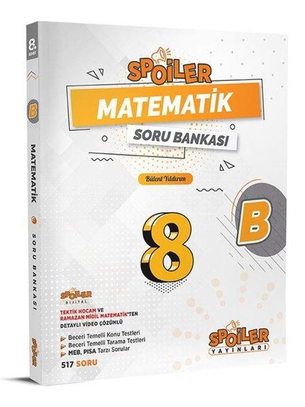 8.Sınıf Matematik Spoiler B Kitap Soru Bankası - Spoiler Yayınları - Image 1