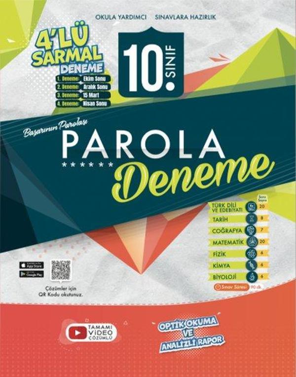 10.Sınıf Sarmal Parola 4'lü Deneme - Evrensel İletişim Yayınları - Image 1