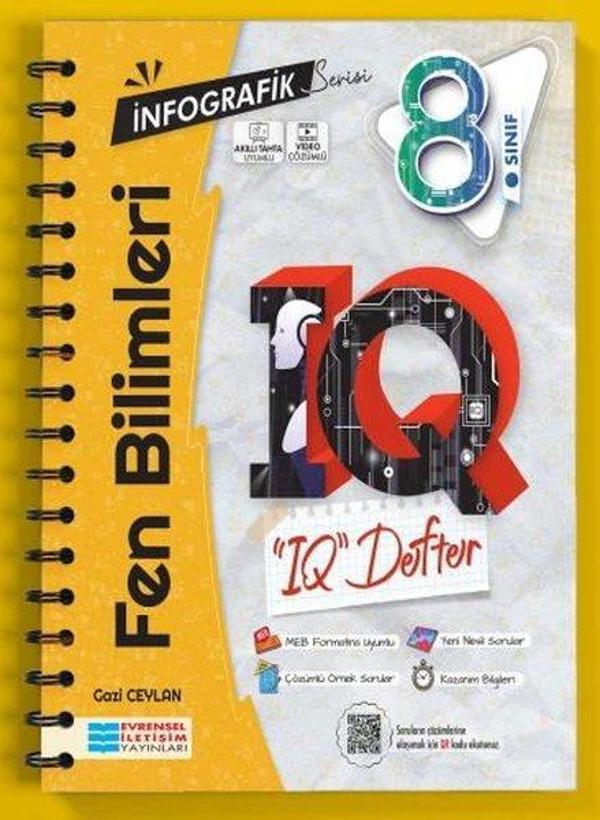 8.Sınıf Fen Bilimleri İnfografik Serisi IQ Akıllı Defter - Evrensel İletişim Yayınları - Image 1