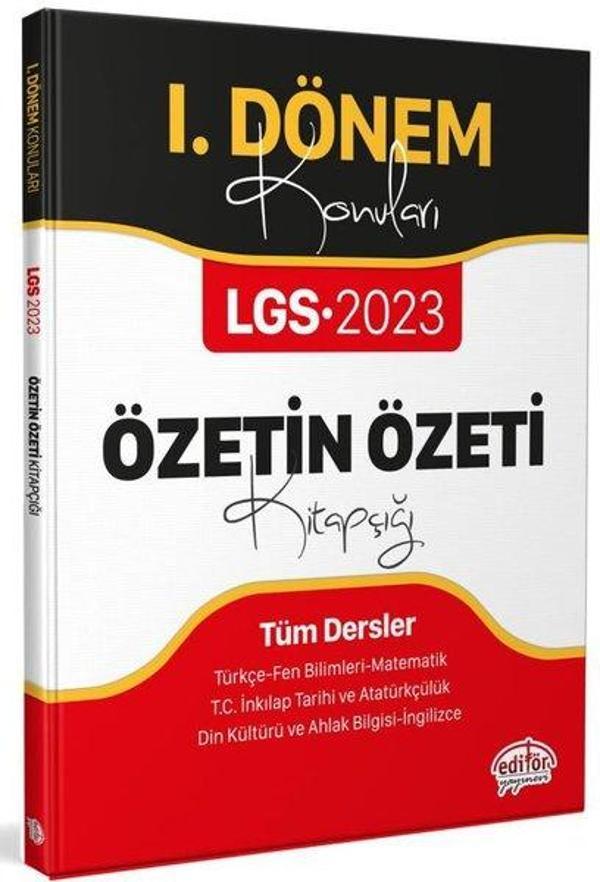 LGS 2023 Özetin Özeti Kitapçığı - Tüm Dersler - 1. Dönem Konuları - Editör - Image 1