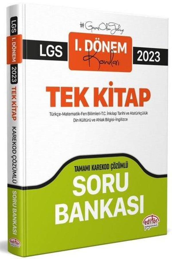 LGS 2023 Tek Kitap - 1. Dönem Konuları - Tamamı Karekod Çözümlü  Soru Bankası - Editör - Image 1