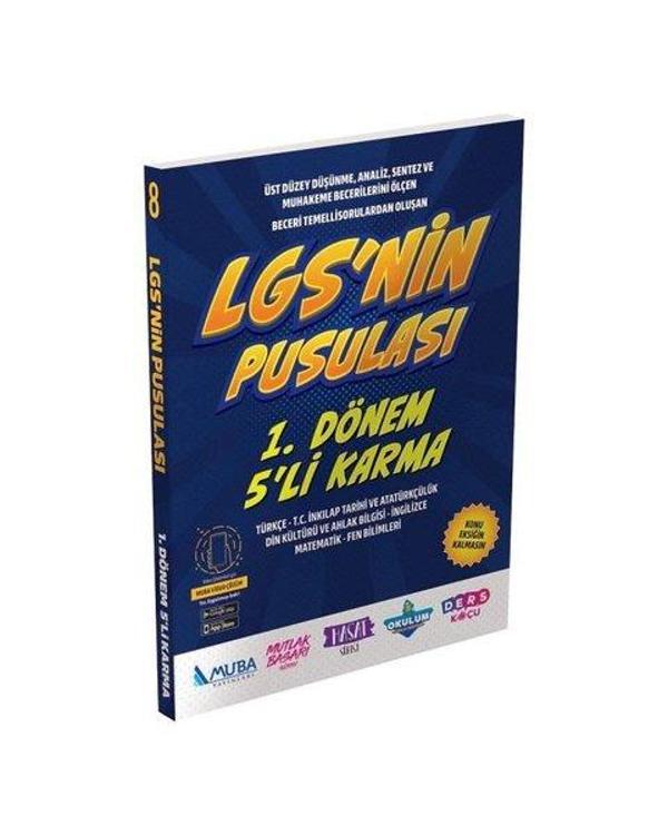 2023 8.Sınıf LGS'nin Pusulası 1.Dönem 5'li Karma Deneme - Muba Yayınları - Image 1