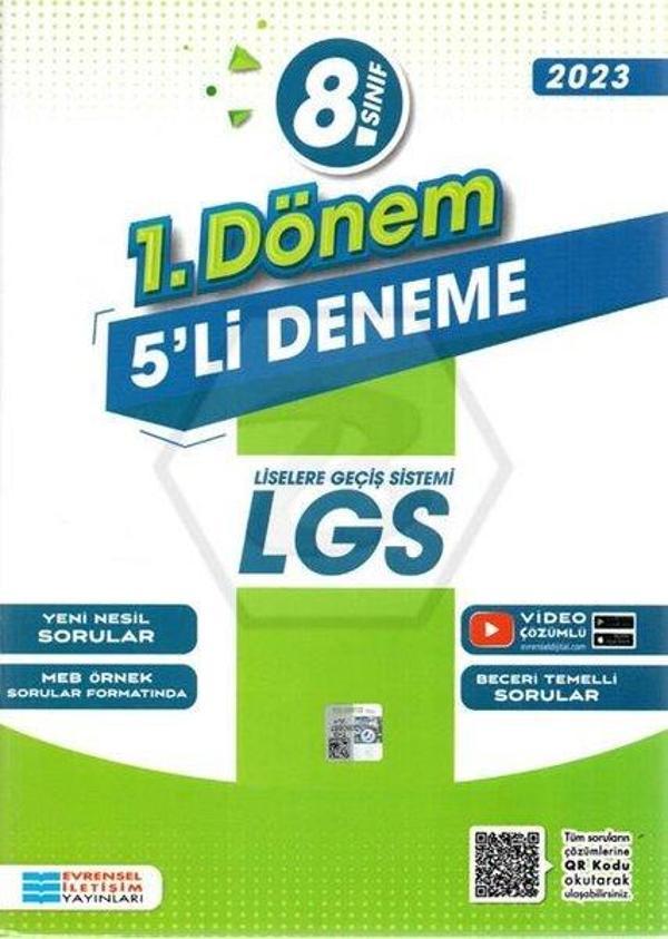 2023 8.Sınıf LGS 1.Dönem 5'li Deneme - Evrensel İletişim Yayınları - Image 1