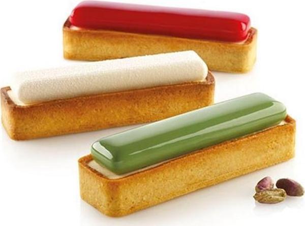 Silikomart  KitTarte Ring Rectangular 120*35 Kek Kalıbı - Image 1