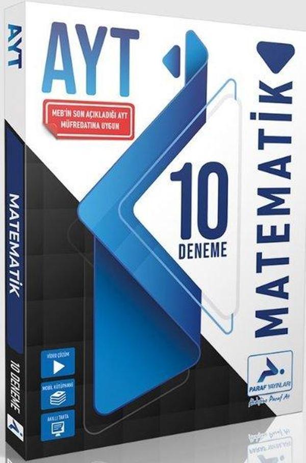 AYT Matematik 10'lu Deneme - MEB Yeni Müfredat - PRF Paraf Yayınları - Image 1