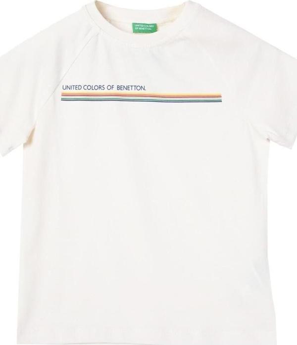 Benetton Beyaz Erkek Çocuk Tişört - Image 1