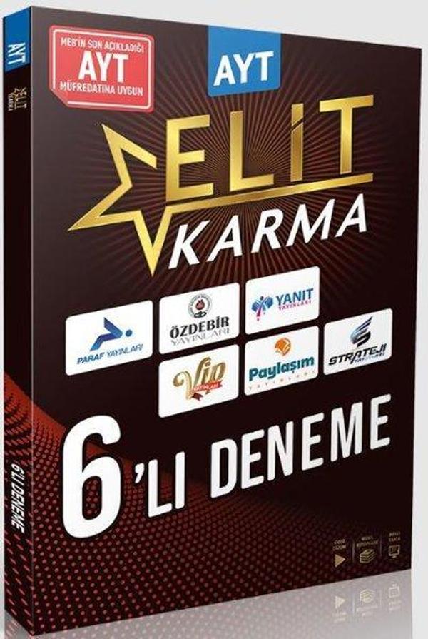 AYT Elit Karma 6'lı Deneme - MEB Yeni Müfredat - PRF Paraf Yayınları - Image 1