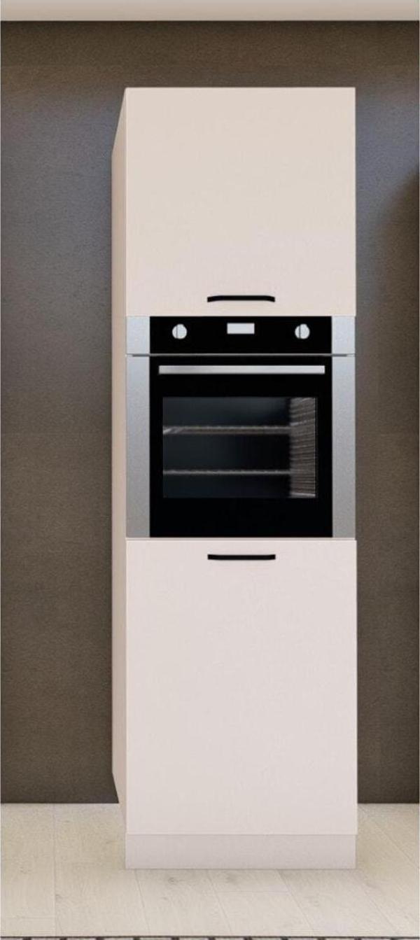 Visas Concept 210 Cm 4 Raflı - Çok Amaçlı Mutfak Kiler Ve Fırın Boy Dolabı Beyaz - Image 1