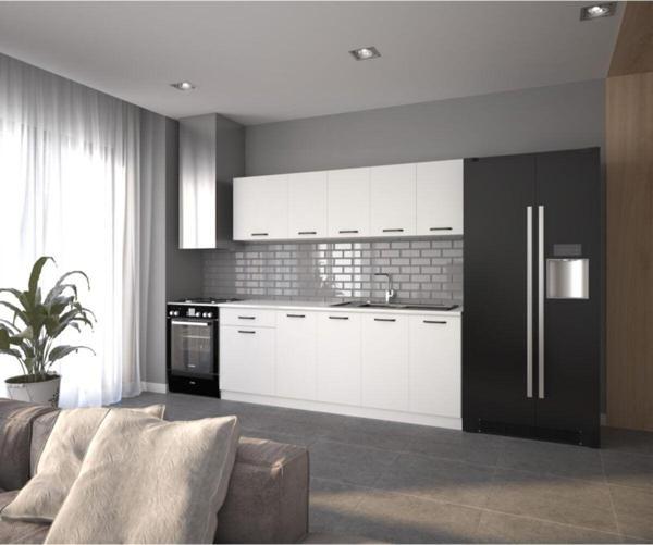 Visas Concept 220 Cm Kuzey Hazır Mutfak Dolabı Beyaz(Tezgah Dahil) - Image 1