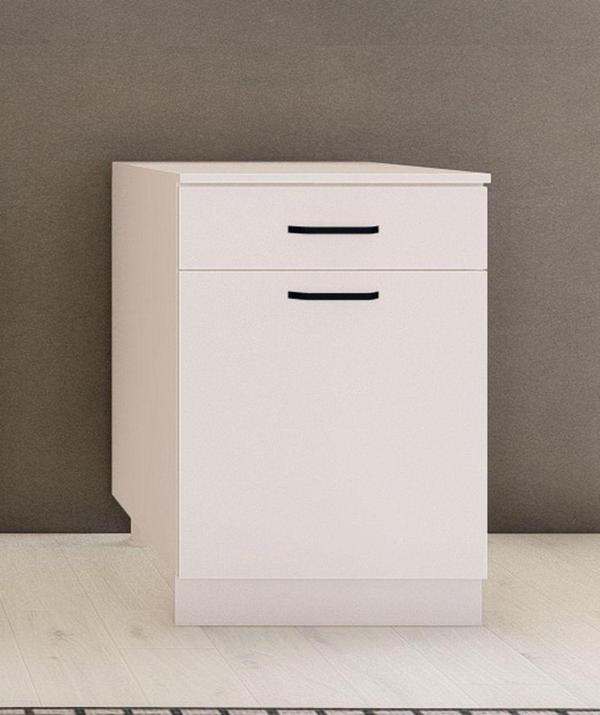 Visas Concept 60 Cm Tek Çekmeceli Mutfak Alt Modülü Beyaz Üst Panel Dahil - Image 1