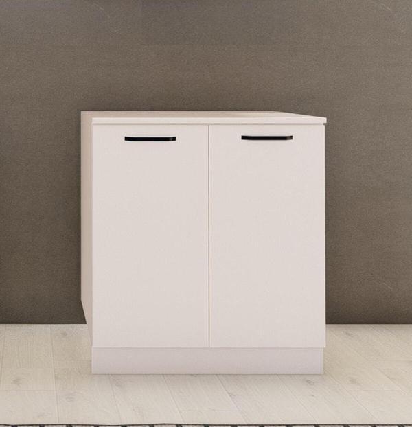 Visas Concept 80 Cm Çok Amaçlı Raflı Mutfak Alt Dolabı Beyaz - Üst Panel Dahil - Image 1