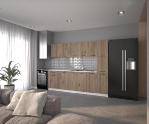 Visas Concept 260 Cm Manolya Hazır Mutfak Dolabı Atlantik Çam - Image 1