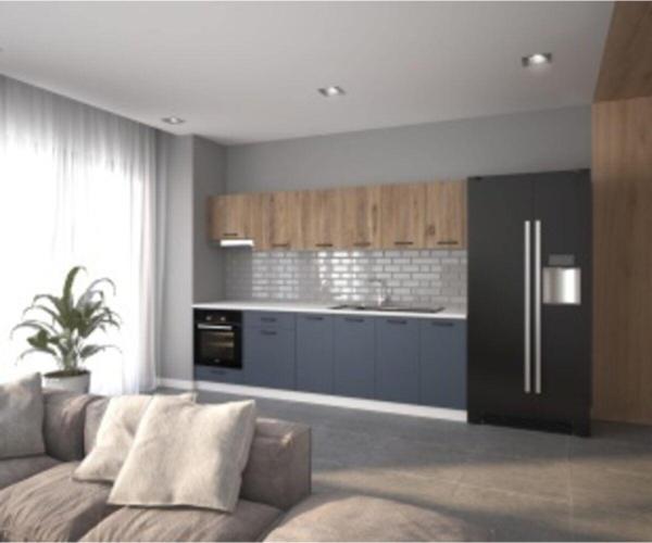 Visas Concept 280Cm Alya Hazır Mutfak Dolabı Ankastre Ve Aspiratör Modüllü Atlantik Çam Ve Antrasit(Tezgah Dahil) - Image 1