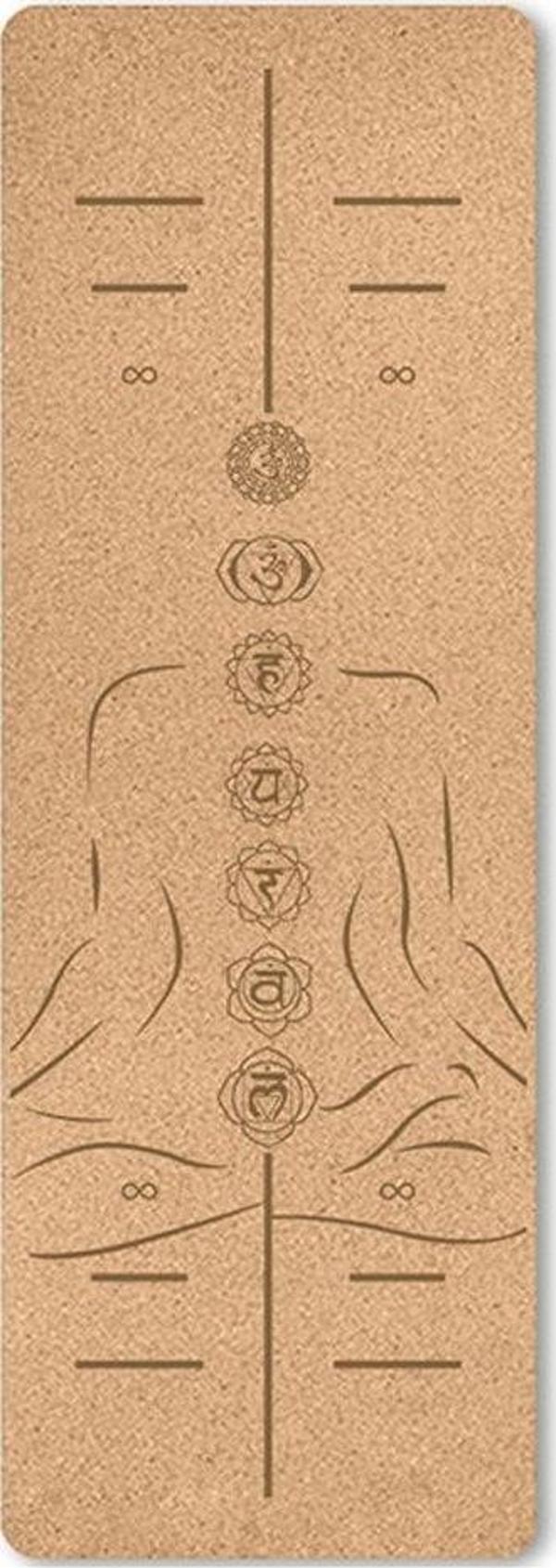 Lovely Bird Doğal Kauçuk Üzeri Mantar Kaplama Yoga Pilates Fitness Matı 61X183 Cm Kalınlık 5 Mm - Image 1