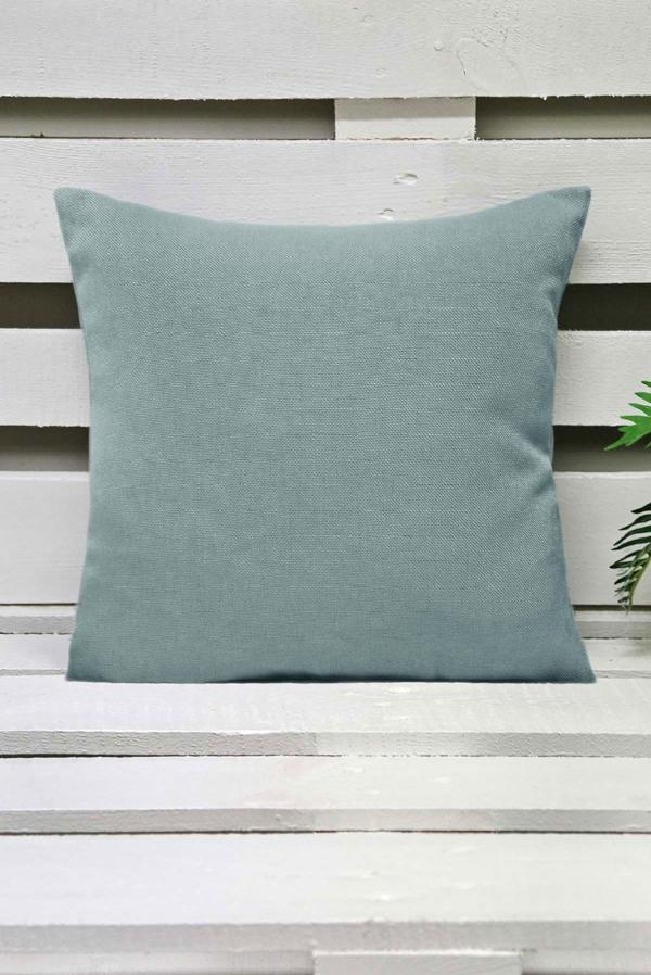 Melodie Keten Kırlent Kılıfı Bebek Mavisi 45x45 cm - Image 1