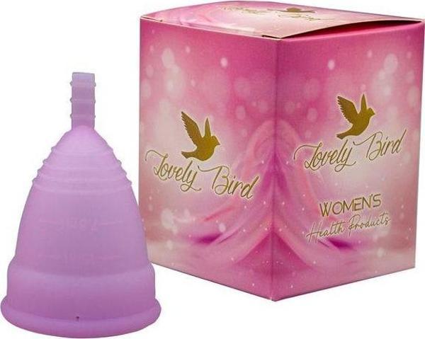 Lovely Bird Menstural Cup Fda Onaylı Medikal Slikondan Yapılmış, Regl Kabı - Large Beden Mor - Image 1
