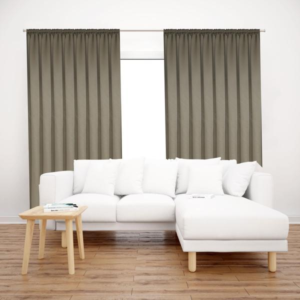 Premier Home Saten Fon Perde 140X260 Vizon - Image 1