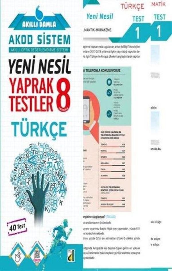 8.Sınıf Türkçe Yeni Nesil Yaprak Testler - Damla Yayınevi - Image 1