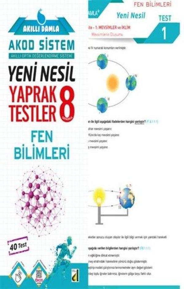 8.Sınıf Fen Bilimleri Yeni Nesil Yaprak Testler - Damla Yayınevi - Image 1