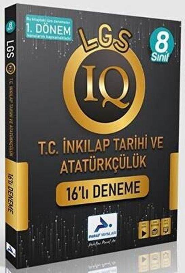 8.Sınıf LGS 1.Dönem IQ T.C İnkılap Tarihi ve Atatürkçülük 16'lı Deneme - PRF Paraf Yayınları - Image 1