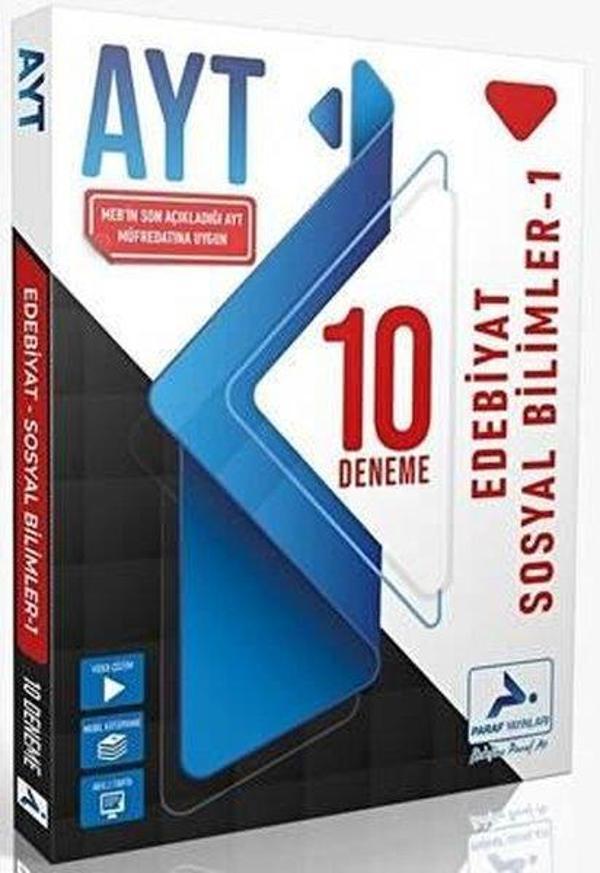 AYT Edebiyat Sosyal Bilimler-1  10'lu Deneme - MEB Yeni Müfredat - PRF Paraf Yayınları - Image 1