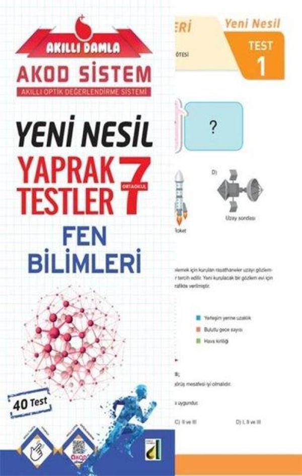 7.Sınıf Fen Bilimleri Yeni Nesil Yaprak Testler - Damla Yayınevi - Image 1