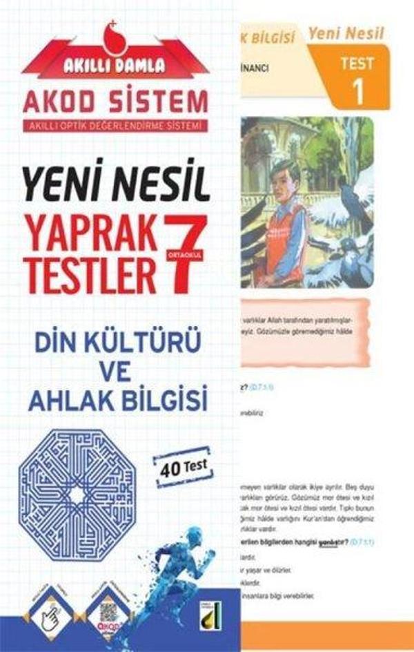 8.Sınıf Din Kültürü ve Ahlak Bilgisi Yeni Nesil Yaprak Testler - Damla Yayınevi - Image 1