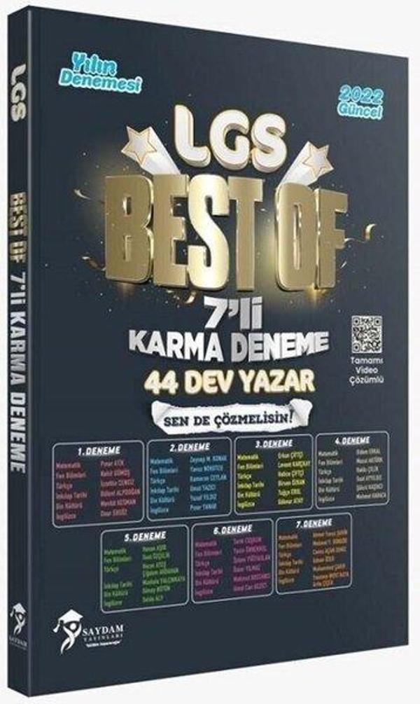 2023 8.Sınıf LGS Best Of 7'li Karma Deneme - Saydam Yayınları - Image 1