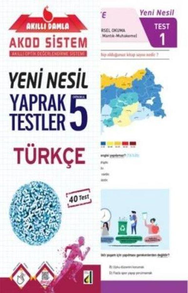 5.Sınıf Türkçe Yeni Nesil Yaprak Testler - Damla Yayınevi - Image 1