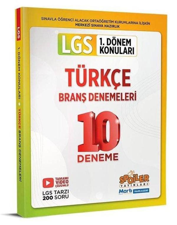 2023 8.Sınıf LGS 1.Dönem Türkçe 10'lu Branş Deneme - Spoiler Yayınları - Image 1