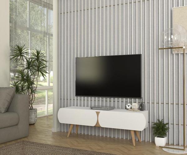 Dekorister Elody Tv Ünitesi 120 cm Beyaz - Sepet - Image 1
