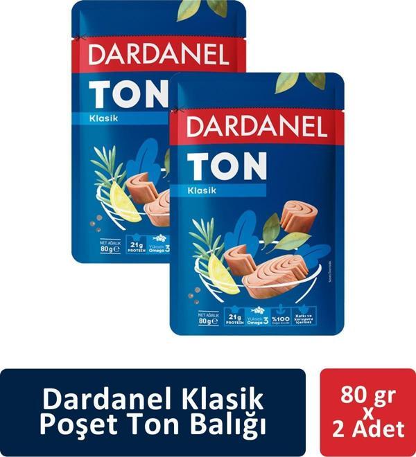 Dardanel Poşet Klasik Ton Balığı 80 gr x 2 Adet - Image 1