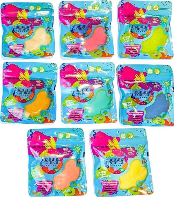 Doğal Oyun Hamuru 8’li Set Pastel Renkler Eco-Friendly - Image 1