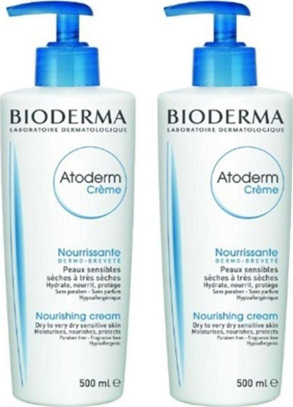 Bioderma Atoderm Kuru Ciltler Için Nemlendirici Krem 500 Ml X 2 - Image 1
