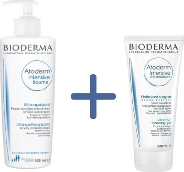 Bioderma Bıoderma Atoderm Intensıve Baume 500ml. + Bıoderma Atoderm Intensıve Foamıng Gel 200ml. - Image 1