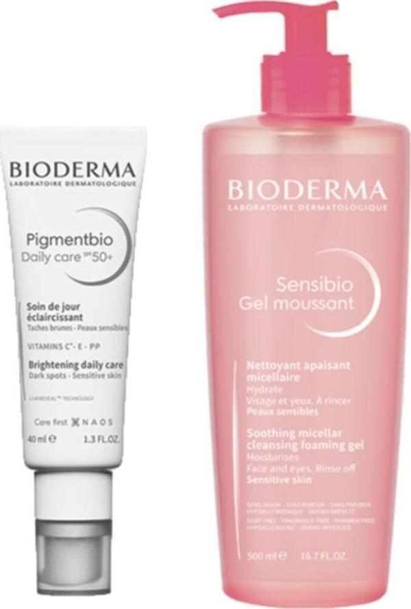 Bioderma Leke Bakım Seti 2 | Pigmentbio Gündüz Kremi + Sensibio Foam Jel Temizleme Set - Image 1