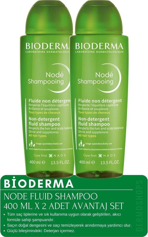 Bioderma NODE FLUID SHAMPOO 400 ML X 2 ADET AVANTAJ SET | Günlük Kullanıma Uygun Tüm Saç Tipleri - Image 1