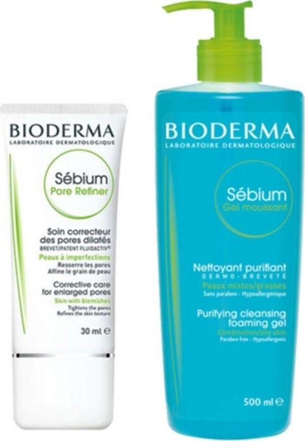 Bioderma Sebium Gözenekler Için Bakım Seti | Sebium Pore Refiner - Sebium Jel 500 ml - Image 1