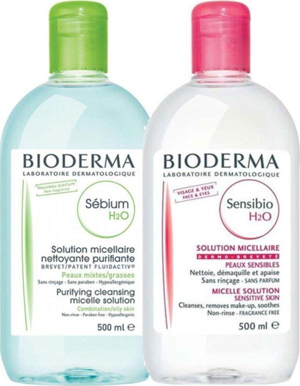 Bioderma Sebium H2O 500ml + Bioderma Sensibio H2O 500ml 9900000038511 - Image 1