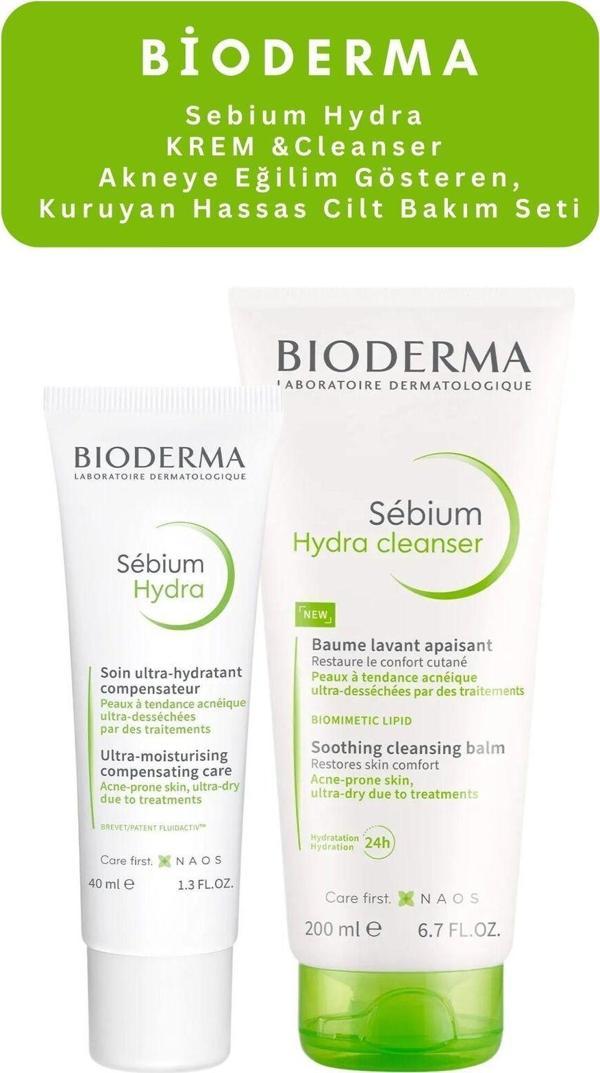 Bioderma Sebium Hydra Akne Bakım | Akneye Eğilim Gösteren, Kuruyan Hassas Cilt Bakım Seti - Image 1