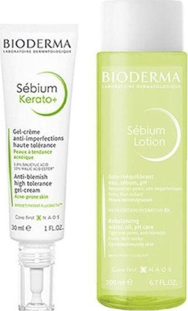 Bioderma Sebium Kerato Gel Cream 30 ml+ Sebium Lotion 200 ml - Image 1