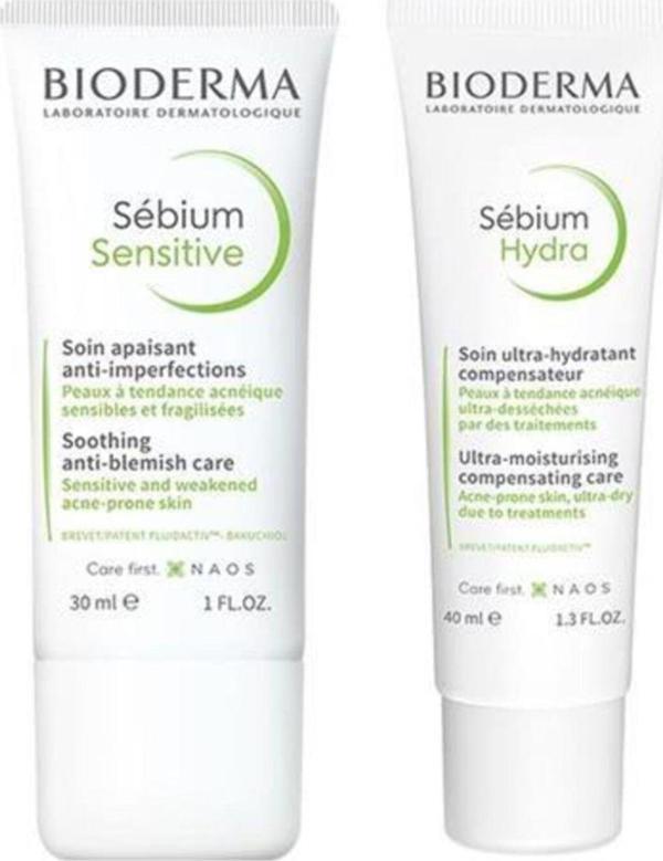 Bioderma Sebium Sensitive Cream 30 Ml+ Sebium Hydra Cream 40 Ml - Image 1