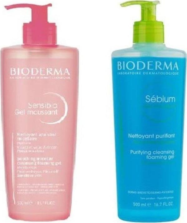 Bioderma Sensibio 500 ml ve Sebium Foaming Gel 500 ml - Image 1