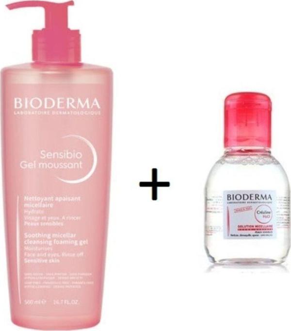 Bioderma Sensibio Foaming Gel 500 Ml + Sensibio H2o 100 Ml - Image 1