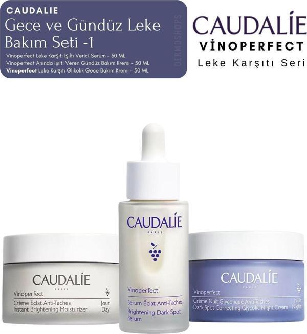 Caudalie Vinoperfect Leke Bakım Seti -1 | Gece ve Gündüz Kremi Leke Serum Orijinal Boy - Image 1