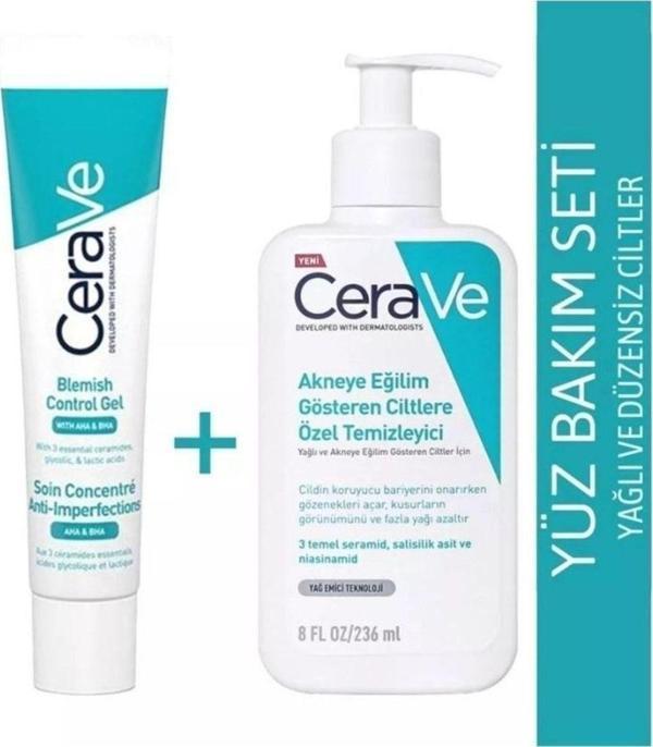 CeraVe Akneye Eğilim Gösteren Ciltler Için Yüz Bakım Seti - Image 1